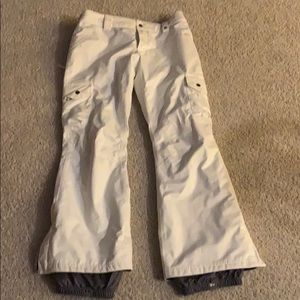 White burton snow pants